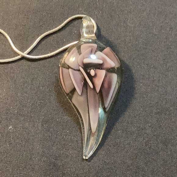 Jewelry - Glass charm on 15” SS chain
